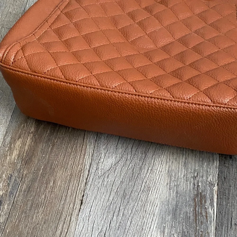Elegant Brown Quilted Backpack